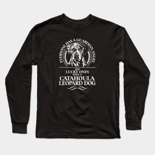 Catahoula Leopard Dog Guardian Angel dog saying Long Sleeve T-Shirt